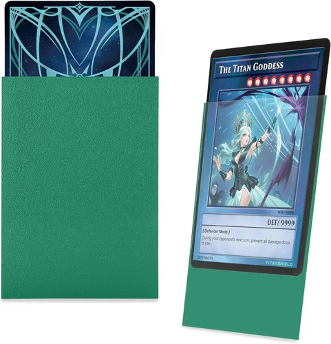 Miniatura 3 de TitanShield (150 mangas) tamaño pequeño japonés, fundas para tarjetas de comercio para Yu-Gi-Oh, Pelea de cartas Vanguard & More Verde