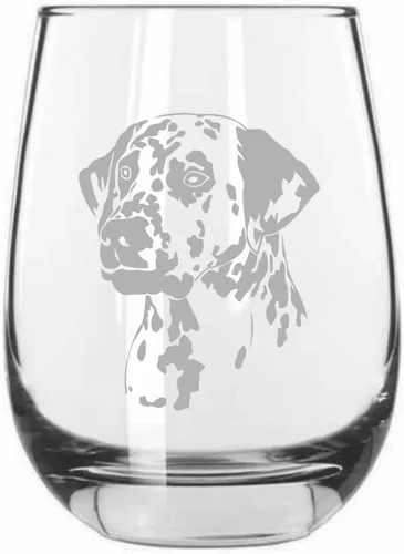 Miniatura 137 de Sakhalin Husky Dog - Copa de vino grabada personalizada de 15.25 onzas sin tallo