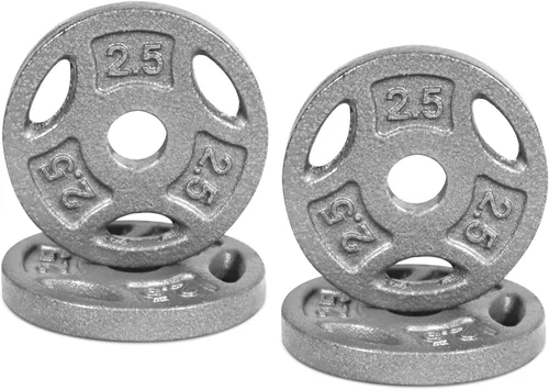 CAP Barbell Placas de peso de agarre estándar de 1 pulgada Gris