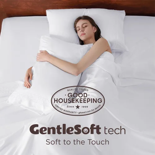 Miniatura 5 de Bedsure Juego de Sábanas King de Bolsillo Profundo - Se Adapta a Colchones de Hasta 21 Pulgadas de Grosor - 4 Piezas de Sábanas GentleSoft, Absorben