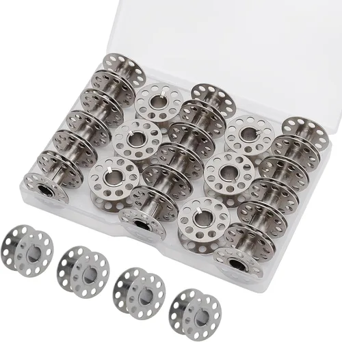 Bobinas de metal para máquina de coser, 28 bobinas universales para máquina de coser, compatibles con Singer, Brother, Janome, Bernina, Toyata, etc.