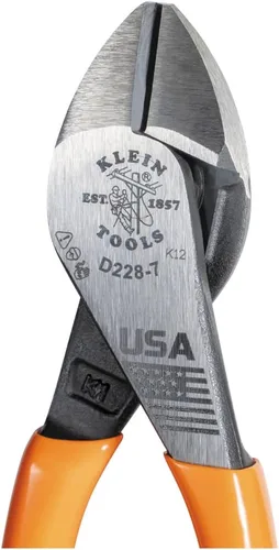 Miniatura 3 de Klein Tools Alicates D228-7, fabricados en EE. UU., Alicates de corte diagonal con diseño de alto apalancamiento, 7 pulgadas