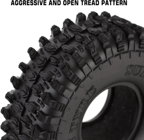 Miniatura 4 de INJORA Neumáticos de goma de 1.9 "para 1:10 RC Rock Crawler Axial SCX10 90046 AXI03007 D90 D110 TF2 Traxxas TRX-4