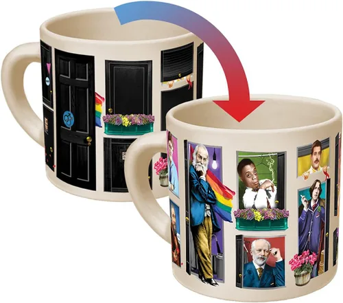 Taza que cambia de calor Great Gays – Añade café y famosos gays de la historia salen del armario