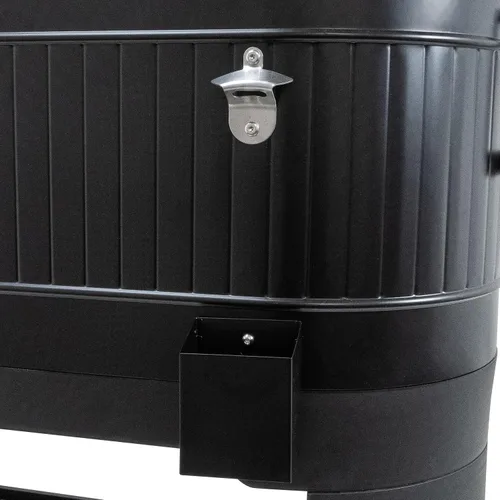 Miniatura 10 de Permasteel Enfriador de patio rodante: gran hielera para exteriores con ruedas, enfriador de bebidas para patio trasero, barbacoa, portón trasero