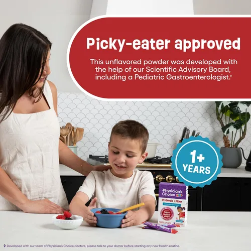 Miniatura 2 de Physician's Choice Paquetes de probióticos + fibra prebiótica para niños (mayores de 1 año) – Apoya la regularidad, el estreñimiento ocasional y un