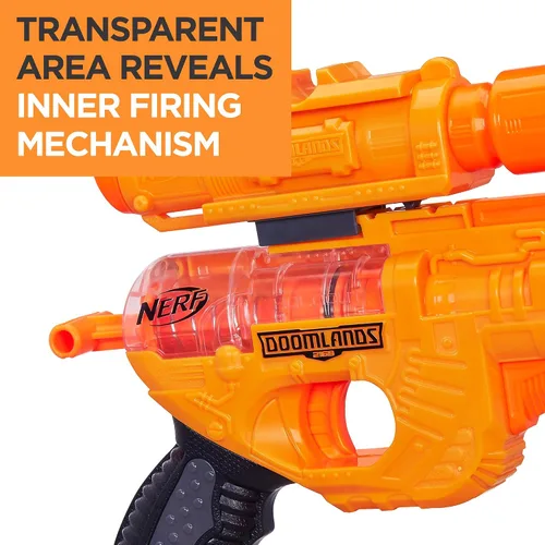 Miniatura 2 de Nerf Holdout Doomlands - Pistola de juguete con Detachablex de 1.575 in y 2 dardos oficiales Doomlands Elite para niños, adolescentes y adultos