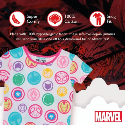 Miniatura 3 de Marvel Girls' Black Panther Wakanda Forever Groot 2-Piece Snug-fit Cotton Pajamas Set