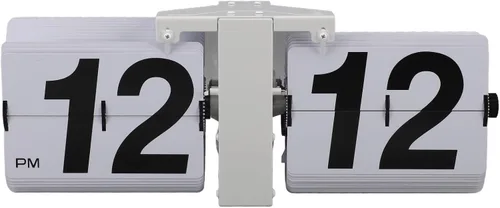 Betus - Reloj de escritorio de estilo minimalista retro con pantalla digital mecánica clásica, funciona con pilas, adecuado para decoración del