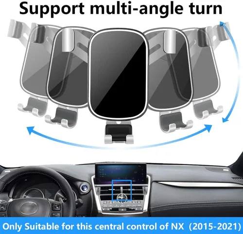 Miniatura 5 de LUNQIN - Soporte para teléfono de coche para Lexus NX 2015 2016 2017 2018 2019 2020 2021 NX300h NX300 NX200t SUV Auto Interior Accesorios Mejor