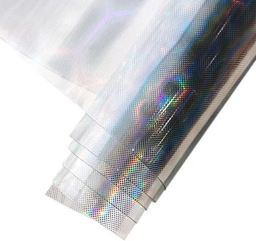 Miniatura 9 de HYANG Hojas de vinilo de cuero sintético transparentes transparentes de bola PVC súper claras holográficas 1 rollo 12" x 53" (30cm x 135cm)