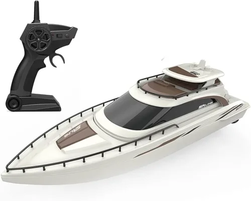 Barco a control remoto 4CH Eléctrico Watercraft RC Vela Crucero Barco Yate 9.3 mi/h para piscina de lago 14y+ principiantes