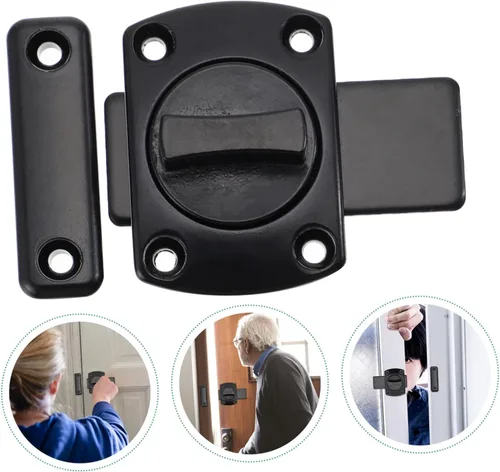 Miniatura 5 de BESTonZON Cerradura de cerrojo de metal para valla de metal Cerradura de cadena de puerta Muebles para el hogar Muebles deslizantes Cerradura