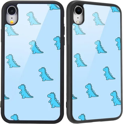 Miniatura 25 de Compatible con iPhone 7/8/SE 2020, cubierta trasera dura con patrón de arte divertido azul divertido lindo para mujeres y niños