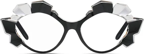 Miniatura 2 de Gafas de lectura vintage con cristales brillantes para mujer, diseño de ojo de gato, anti luz azul, novedosas sombras con purpurina