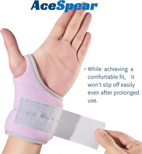 Miniatura 5 de AceSpear - Pesas de muñeca con cierre de bucle para pulgar para hombres y mujeres, 1 libra * 2, 2 libras * 2, 3 libras * 2, pesas de tobillo, Púrpura