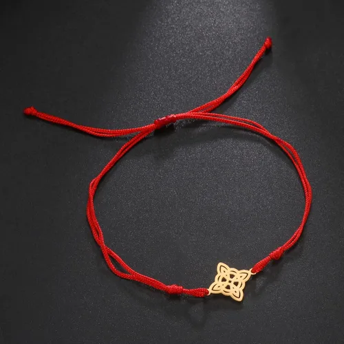 Miniatura 5 de EUEAVAN Pulsera de alambre de jade con nudo celta concéntrico, círculos florales, amuleto de nudo de bruja, brazalete vikingo, símbolos Wiccanos