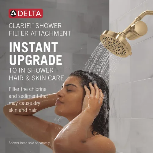 Miniatura 2 de Accesorio de Filtro de Ducha Estándar Delta Faucet Clarifi con Filtro, Filtro de Agua de Ducha, Filtro de Cabezal de Ducha, Bronce Champán 7SF100-CZ