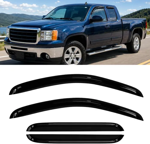 Miniatura 16 de Protectores de lluvia de ventana para Ford F150 SuperCab 2004-2014 2 piezas deflector de ventana para 09-14 F-150 con 2 puertas delanteras