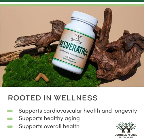 Miniatura 4 de Suplemento de resveratrol de 500 mg por porción, 120 cápsulas