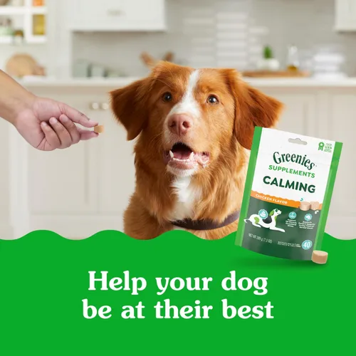 Miniatura 3 de Greenies Suplementos masticables calmantes para perros sabor a pollo, 7.3 oz. Contenedor de 40