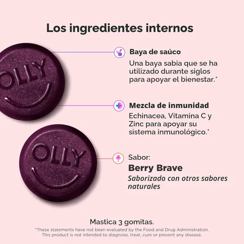 Miniatura 2 de Olly Gummy Active Immunity+Elderberry, 45 gomitas (1 paquete), sabor a bayas