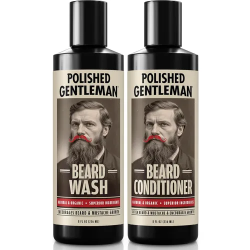 Miniatura 8 de Polished Gentleman - Juego de champú y acondicionador para barba, pg-sc, 2