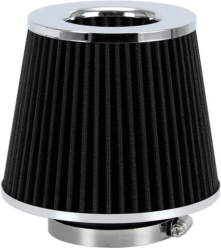 Miniatura 16 de Filtro de aire universal de cuello negro de 38 mm para automóvil, sistema de entrada de aire de alto flujo, entrada de aire limpia y fría, sistema
