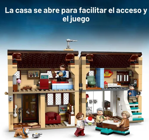 Miniatura 3 de LEGO Harry Potter Privet Drive: La Visita de la Tía Marge Juguete para Niños - Rincón de libros para construir y decoración de habitación para niños