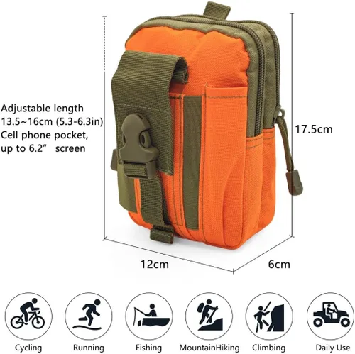 Miniatura 3 de Long Keeper Bolsa táctica Molle - Cinturón de senderismo militar Bolsa de cintura Deporte al aire libre Motocicleta Bicicleta Ciclismo Bolsa