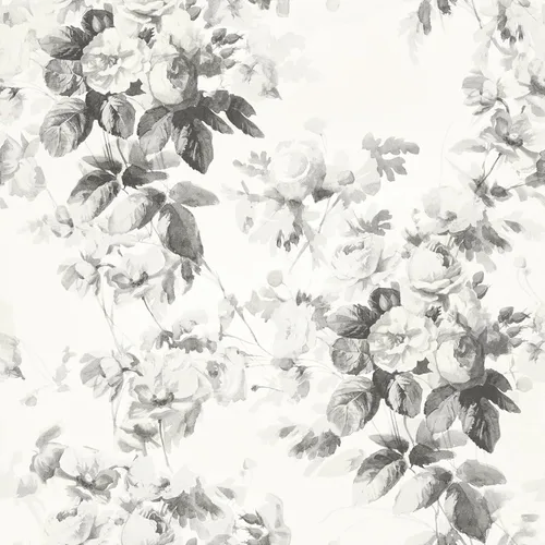 Papel tapiz de contacto floral gris para armarios, papel tapiz autoadhesivo extraíble vintage para dormitorio, baño, papel adhesivo moderno para