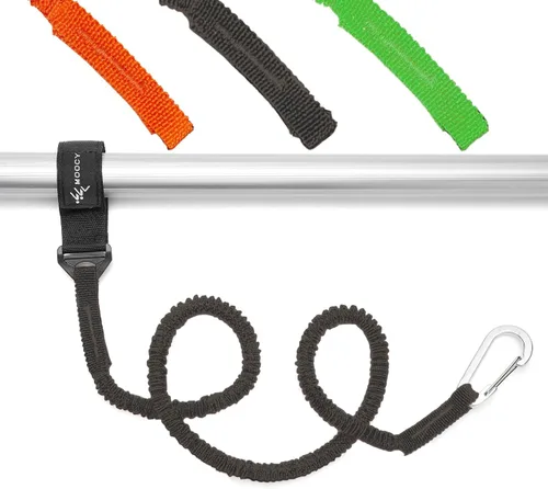 Miniatura 8 de Correa de remo para kayak, correa de caña de kayak, cordón elástico en espiral, accesorios de pesca para kayak y remos Naranja -1 paquete