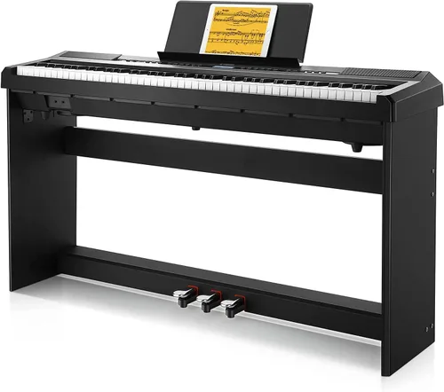 Miniatura 13 de Donner DEP-20 Piano digital para principiantes de 88 teclas, teclado ponderado de tamaño completo, piano eléctrico portátil con pedal