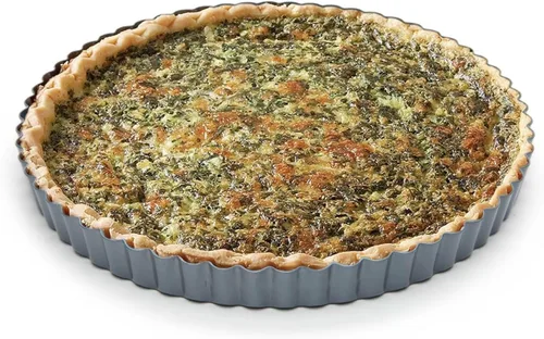 Fox Run Molde antiadherente para tartas de 9.5 pulgadas, molde para quiche con fondo extraíble