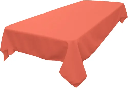 Miniatura 29 de LA Linen Mantel rectangular lavable de popelín de poliéster, resistente a las manchas y a las arrugas, cubierta de mesa 60x84, mantel de tela