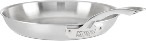 Miniatura 9 de Viking Sartén antiadherente de 5 capas, utensilios de cocina de acero inoxidable de 12 pulgadas con tapa, color plateado