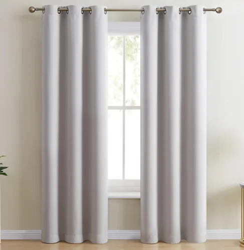 Miniatura 16 de HLC.ME Laurance - Revestimientos térmicos para ventanas, cortinas de bloqueo de calor, privacidad y totalmente sombreados, paneles de ventana