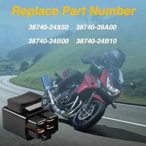 Miniatura 6 de Conjunto de Relé de Apagado del Ventilador de la Bomba de Combustible Caja de Fusibles Compatible con Suzuki DR125SE DR250SE GN250 GSXR1000 V-Strom