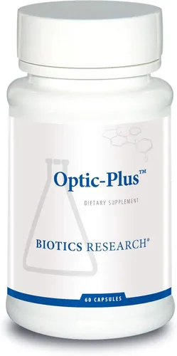 BIOTICS RESEARCH Optic Plus - Suplemento de apoyo de vitaminas y minerales para ojos con luteína y zeaxantina, tejido retiniano saludable y visión