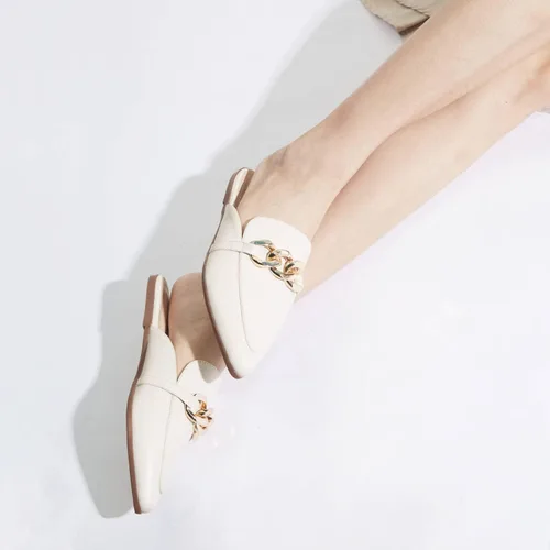 Miniatura 5 de BISON SPIRIT Mocasines planos para mujer, con puntera puntiaguda, sin cordones, mocasines