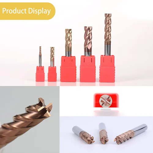 Miniatura 4 de Fresa cuadrada de carburo de 4 flautas de 0.236 pulgadas (0.236 pulgadas de diámetro), 0.236 in (0.236 pulgadas de diámetro Shk) Fresa de fresado