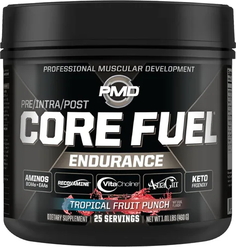 PMD Sports Core Fuel Resistance, Performance & Recovery - BCAAs, EAA, betalanina, betaína anhidra, glutamina, electrolitos - crecimiento muscular,