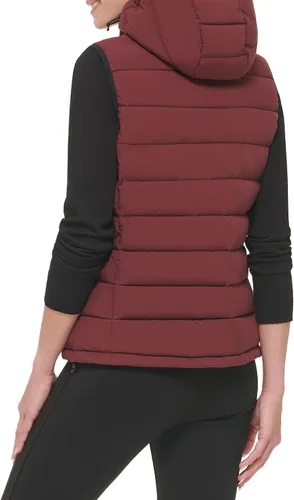 Miniatura 3 de Calvin Klein Chaleco acolchado de tela elástica con capucha para mujer