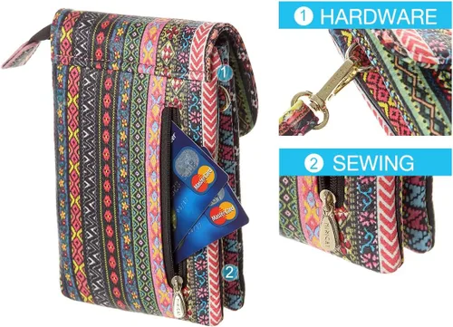 Miniatura 3 de MINICAT - Bolso cruzado para mujer, pequeño, bolsillos espaciosos, para celular, bolsa de mano para mujer