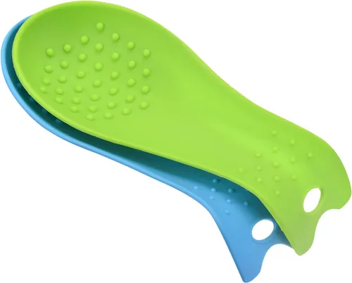 uxcell Soporte de cuchara de silicona, 9.25 x 3.86 pulgadas, resistente al calor, soporte para utensilios de cocina, espátula, soporte para cucharón
