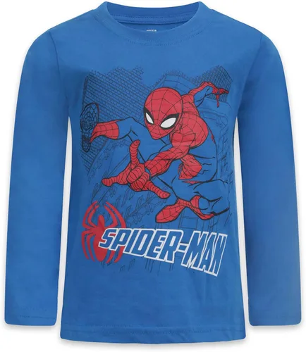 Miniatura 3 de Marvel Spider-Man - Chaleco con cremallera para niños, camiseta de manga larga y conjunto deportivo para niños pequeños y grandes - AzulRojo