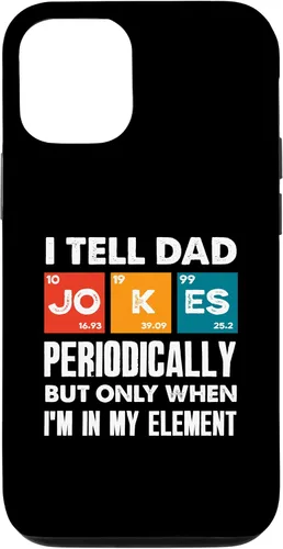 Funda para iPhone 12/12 Pro I Tell Dad Jokes Periódicamente Divertida funda para papá