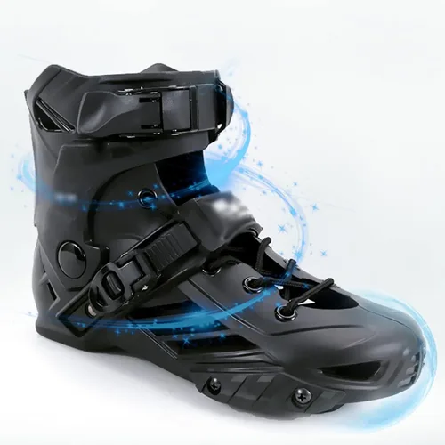 Miniatura 5 de Patines profesionales en línea para adultos, zapatos de patinaje de velocidad negro para deportes al aire libre, mujeres y hombres, zapatos de 4