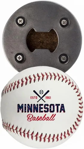 Miniatura 24 de Abrebotellas Chicago C, hecho de una pelota de béisbol real, el abrelatas de béisbol, captador de tapas, imán para nevera