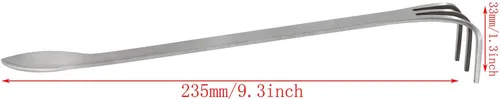 Miniatura 4 de Rastrillo para bonsái de acero inoxidable con espátula, mini estante de jardinería, cultivador de 3 puntas, herramientas para árbol bonsái